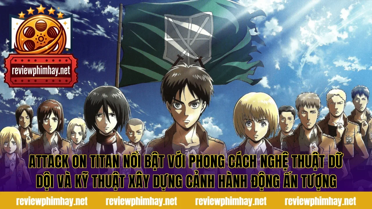 Attack On Titan nổi bật với phong cách nghệ thuật dữ dội và kỹ thuật xây dựng cảnh hành động ấn tượng