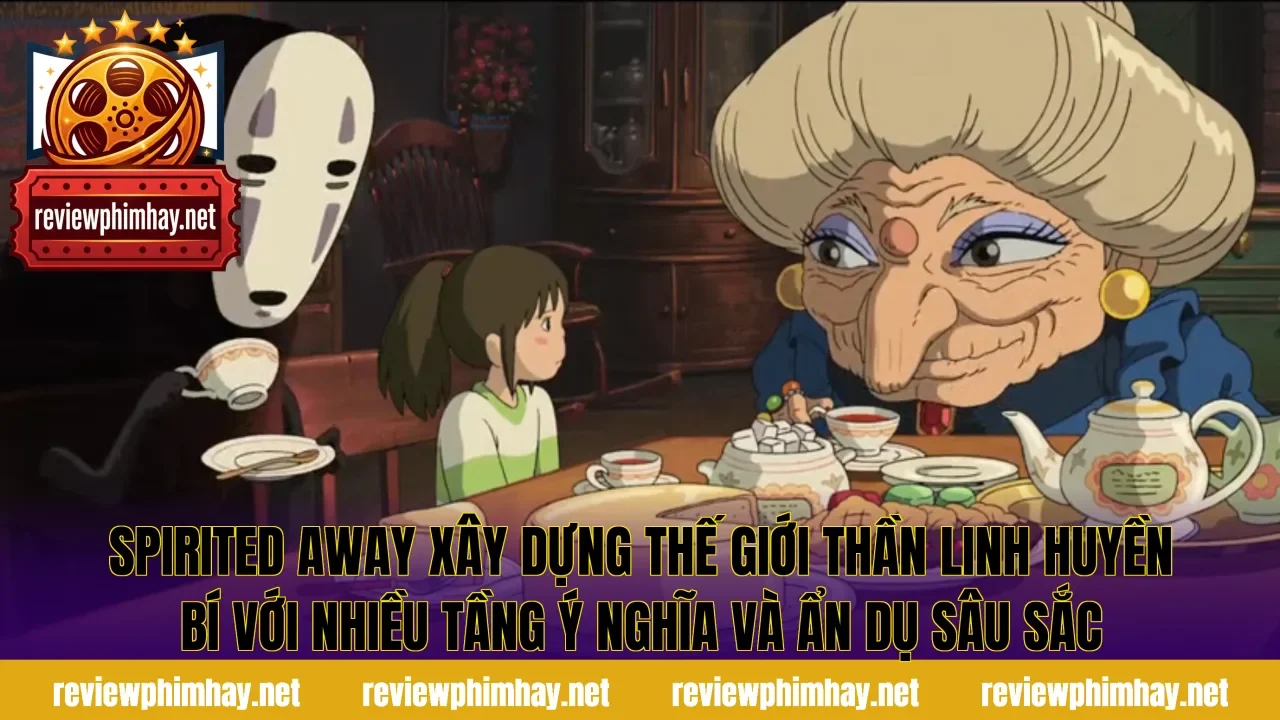 Spirited Away xây dựng thế giới thần linh huyền bí với nhiều tầng ý nghĩa và ẩn dụ sâu sắc
